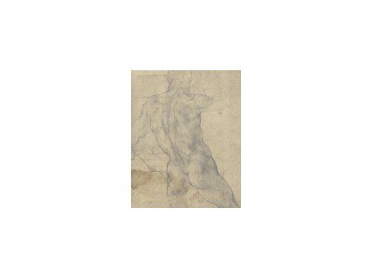 Esbozo inconcluso de desnudo masculino para «La batalla de Cascina» de Miguel Ángel, que subastará Christie’s.