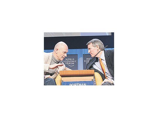 El comercio fue tema importante de discusión en Davos. Los negociadores por la Unión Europea, Pascal Lamy, y por Estados Unidos, Robert Portman, fueron dos referentes claves.