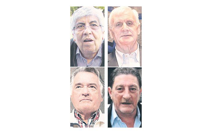 Hugo Moyano, Antonio Caló, Luis Barrionuevo y Omar Viviani