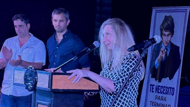 Karina Milei encabezó el acto de la LIbertad Avanza en Tucumán.&nbsp;