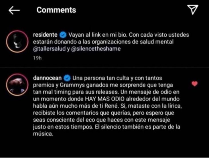 Danny Ocean gets into the controversy between Residente and J Balvin
