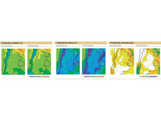 Lluvias se concentrarán sobre el noreste del área agrícola