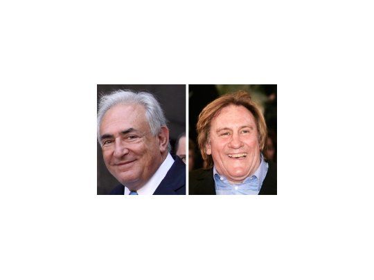 Dominique Strauss-Kahn y Gérard Depardieu.