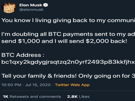 El fundador de Tesla, Elon Musk, fue uno de los hackeados.
