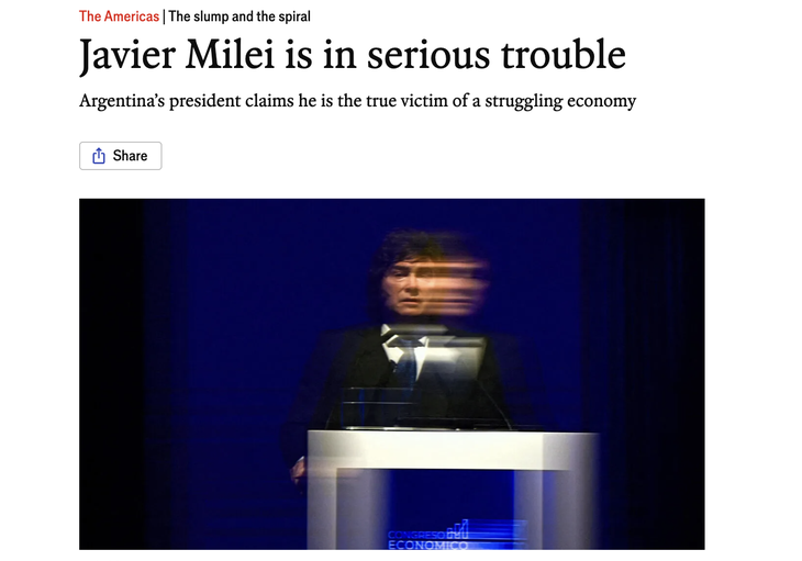 The Economist analizó la gestión de Javier Milei. 