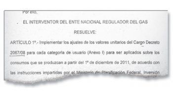 ámbito.com | Desde el 1 de diciembre rigen tarifas sin subsidio a empresas
