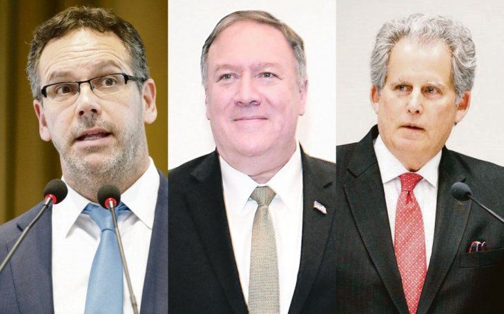 Guido Sandleris,&nbsp;Mike Pompeo&nbsp;y David Lipton