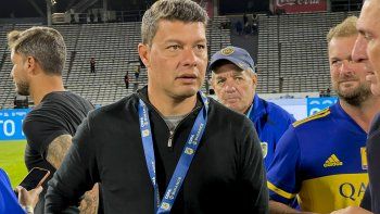 Desahogo. Después de tantas idas y venidas, Battaglia volvió a gritar campeón en Boca y silenció algunas críticas.