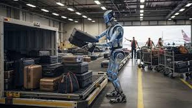 Los robots serán empleados en tareas de carga y traslado de valijas y contenedores.