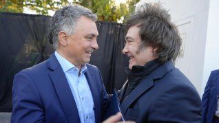 Sebastián Pareja junto al presidente Javier Milei. Sebastián Pareja junto al presidente Javier Milei.