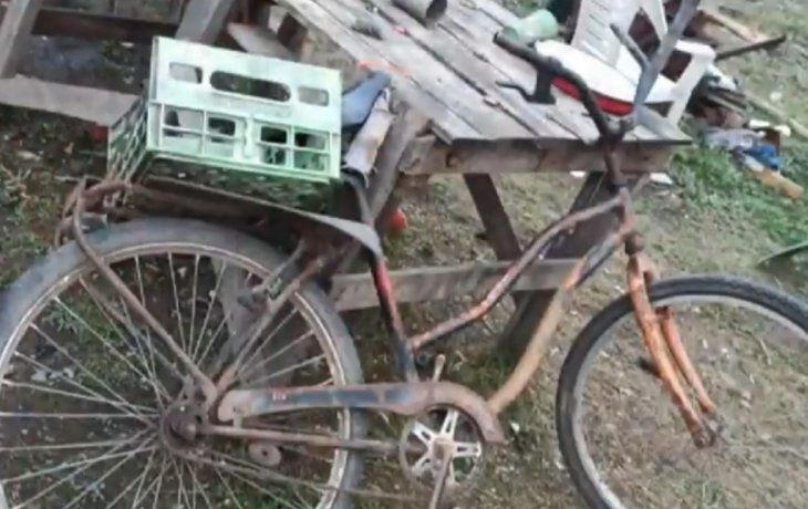 La bicicleta en que el acusado se llevó a Maia