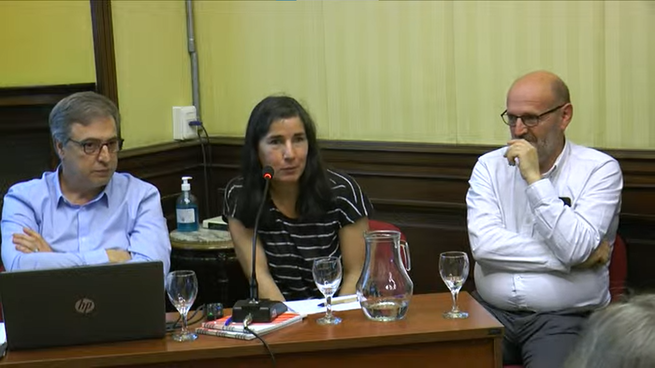 Carlos Grau-Pérez y Gustavo Viñales, investigadores de Cinve, durante la Primera Jornada Fiscal y Tributaria.