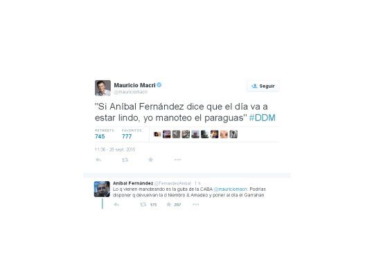 El tuit que desató el cruce.