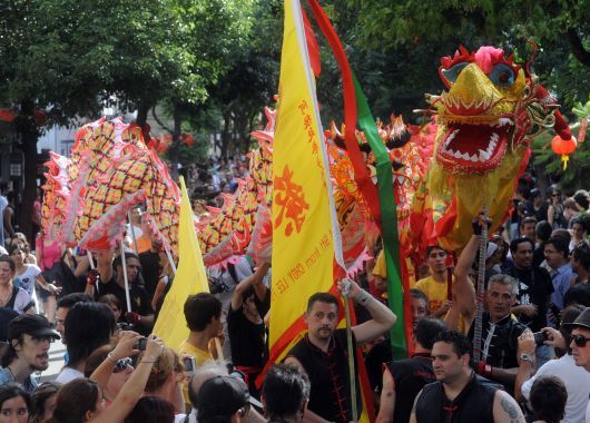 Una multitud recibió el Año del Dragón en el Barrio Chino (foto 7)