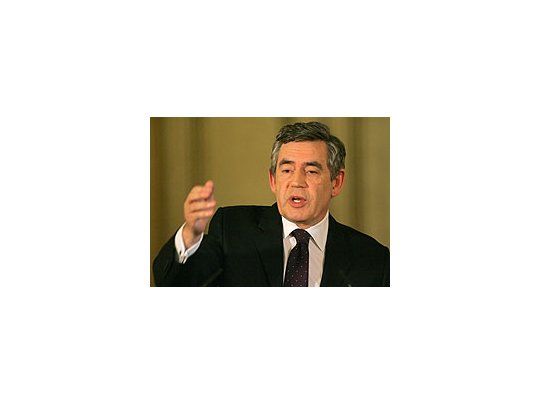 Premier británico, Gordon Brown.