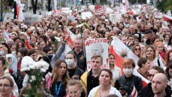 Por tercer fin de semana consecutivo, decenas de miles de bielorrusos salieron a las calles de Minsk contra el r&eacute;gimen de Lukashenko.