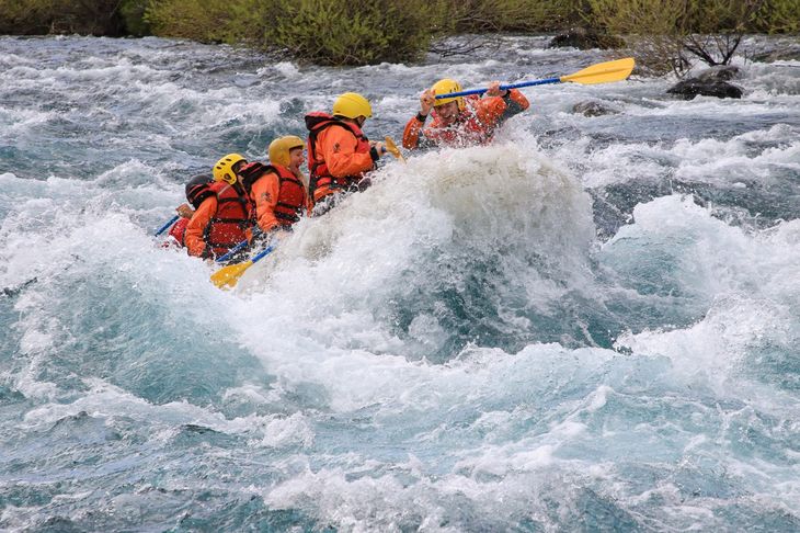 Rafting on the Chimehuin River.