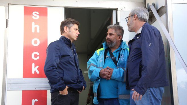 Axel Kicillof recorrió Bahía Blanca luego del temporal.&nbsp;