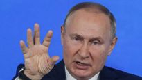 Vladimir Putin durante su conferencia de prensa anual.