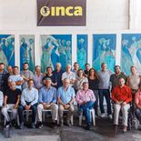 Empresarios pyme reunidos a comienzos de año, en la fábrica de INCA.
