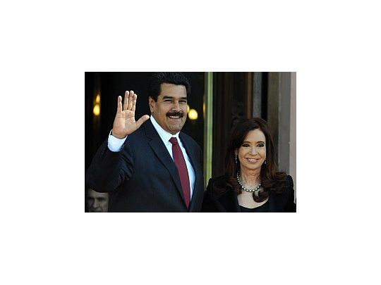 El mandatario venezolano, al arribar a Casa de Gobierno.