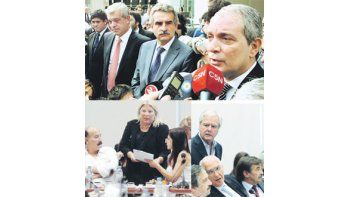 ámbito.com | Julio Alak llega al Congreso. Junto a él, Agustín Rossi y Julián Domínguez. Elisa Carrió y Jorge Yoma contra Diana Conti. Ricardo Alfonsín, Ricardo Gil Lavedra y Federico Pinedo no acordaron.