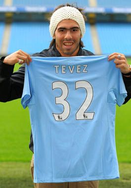 Tevez usará el mismo número que en Manchester United.