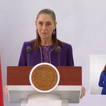 Claudia Sheinbaum en la Mañanera del Pueblo.