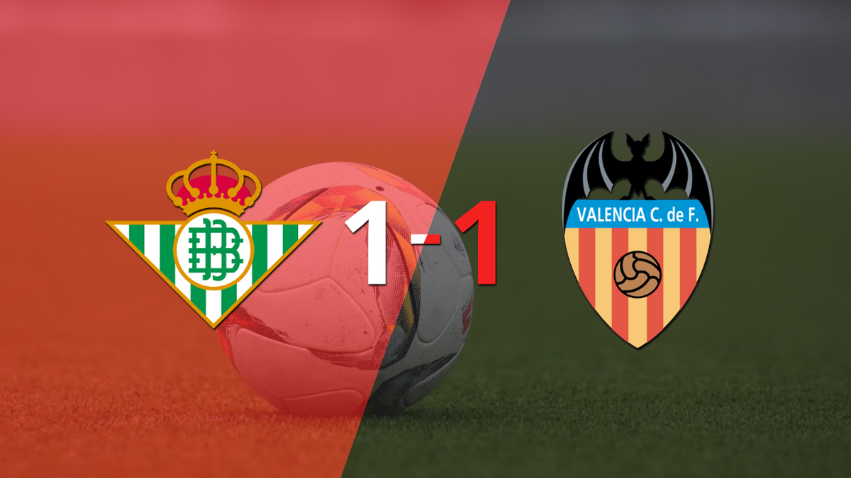 Betis and Valencia matched 1 to 1