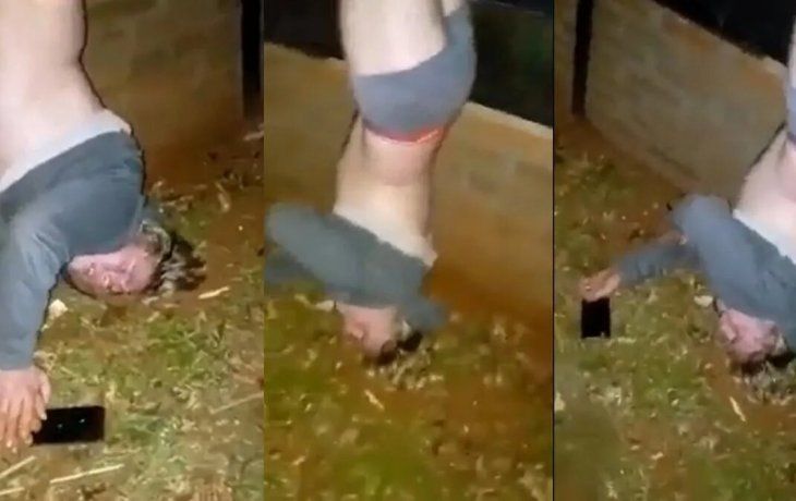 Intentó robar una casa estando ebrio y quedó colgado de la reja