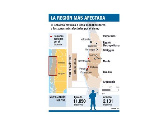 Bachelet ordena a los militares toda la severidad posible