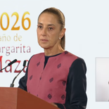 Claudia Sheinbaum en la Mañanera del Pueblo.