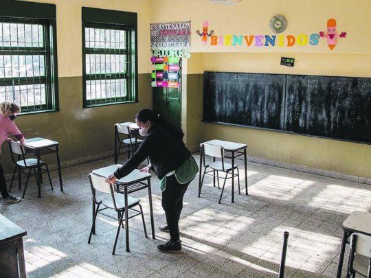 Escenario. Son 65 los municipios de la Provincia hoy en condiciones de dictar clases presenciales, siempre atado a protocolos. Esta semana las escuelas ultimaron los preparativos para el regreso de los alumnos.