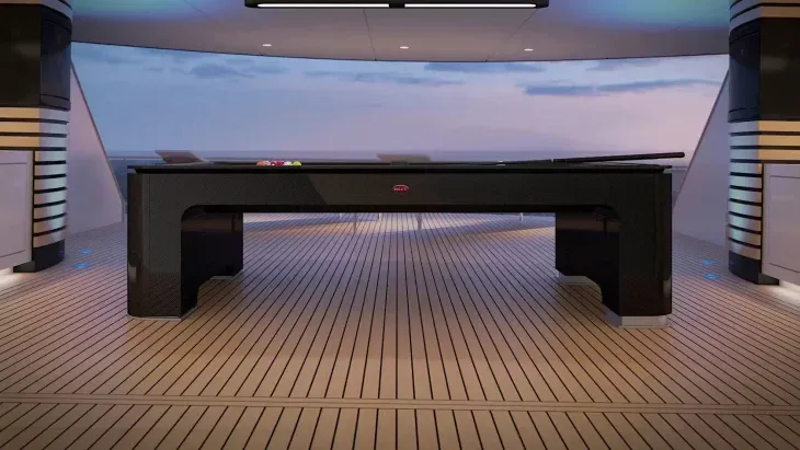 Así es la lujosa mesa de pool creada por Bugatti.