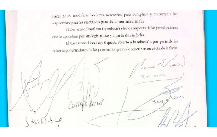 ámbito.com | Gobernadores. Urtubey, Bordet, Vidal, Peppo, Bertone, Schiaretti, Larreta, Uñac y hasta Mauricio Macri ya firmaron el “perdón” fiscal.