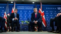 El británico Andy Burnham y Donald Trump tras la reunión bilateral.&nbsp;