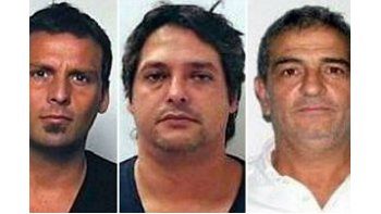 Diego Herrera (izq.), Facundo González y Walter Santángelo. son buscados por Interpol.