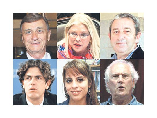 Hermes Binner, Elisa Carrió, Julio Cobos, Martín Lousteau, Victoria Donda y Fernando Pino Solanas