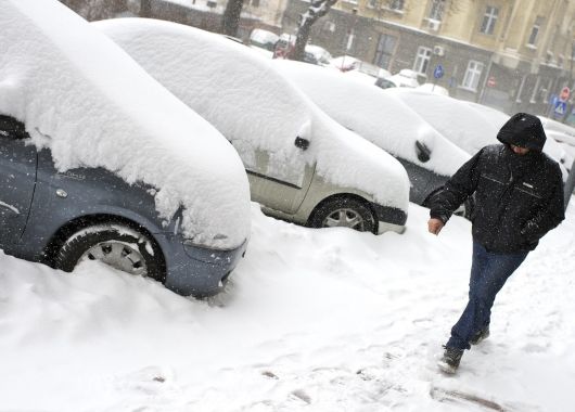 Belgrade suffered a major snowstorm and cars were affected. Belgrade suffered a major snowstorm and cars were affected.