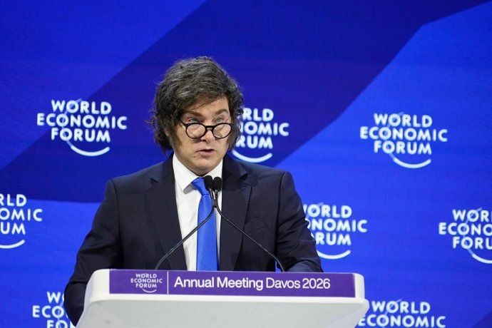Javier Milei, en el Foro Econ&oacute;mico de Davos.