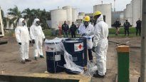 aduana destruyo 25 mil kilos de un quimico utilizado para la elaboracion de drogas sinteticas
