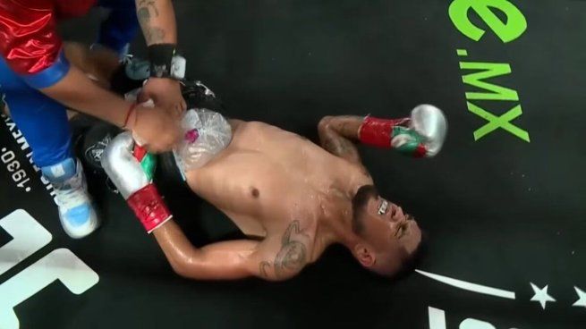 Abraham “Bombi” Cordero quedó tendido en el suelo tras el golpe