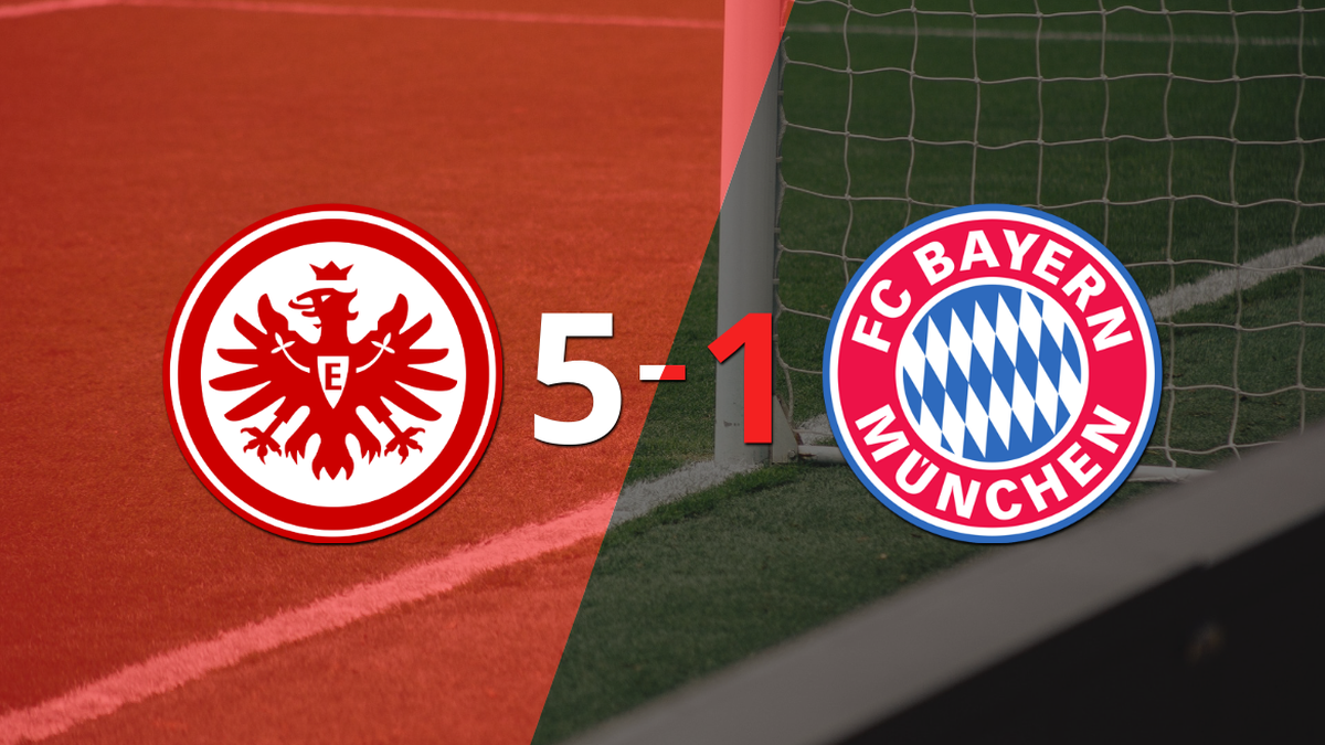 Bayern Munich fell to Eintracht Frankfurt with two goals from Eric Ebimbe