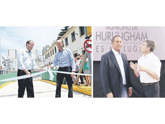 El juego de los intendentes peronistas. En una semana, Martín Insaurralde se fotografió con Mauricio Macri y estrena obras con ministros de Cambiemos. En privado, también los vio a Daniel Scioli. Juan Zabaleta, en cambio, “peronizó“ su gestión en un acto con excandidato presidencial del FpV.