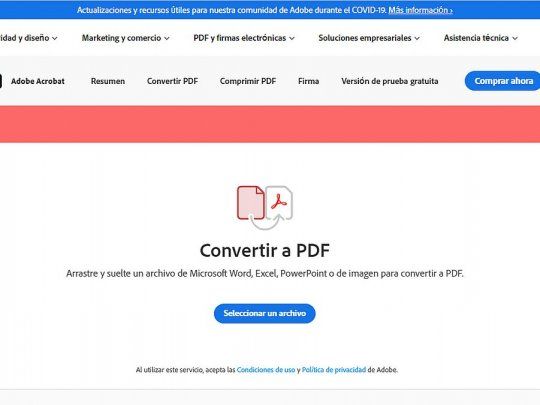 El sitio PDF.new permite grear de manera gratuita un archivo PDF por día.