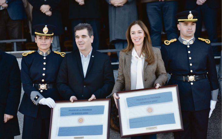 POSTALES. María E. Vidal se mostró ayer junto a Ritondo.&nbsp;