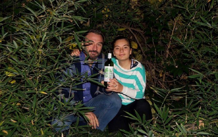 Andrés Ridois y su hija Santina.