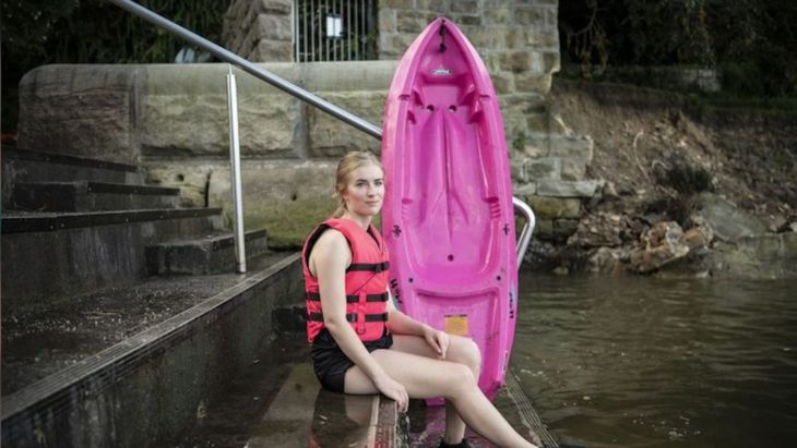 Lauren O'Neill, the woman attacked by the shark in Sydney Bay. Lauren O'Neill, the woman attacked by the shark in Sydney Bay.