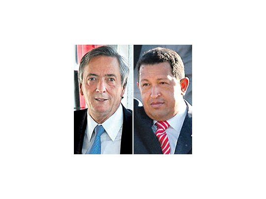 Néstor Kirchner y Hugo Chávez