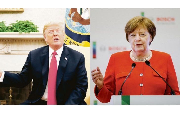 ámbito.com | Donald Trump y Ángela Merkel.